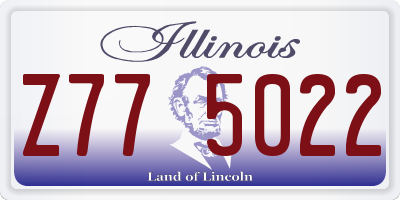 IL license plate Z775022