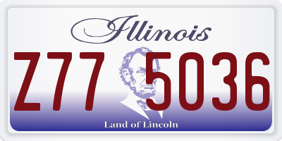 IL license plate Z775036