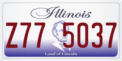 IL license plate Z775037