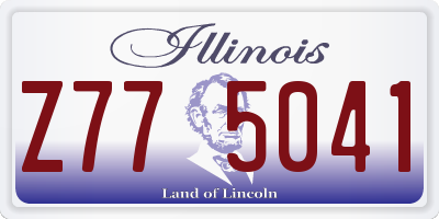 IL license plate Z775041