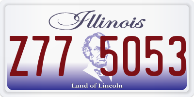 IL license plate Z775053