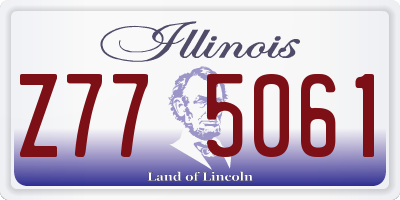 IL license plate Z775061