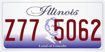 IL license plate Z775062