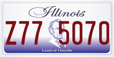 IL license plate Z775070