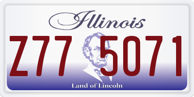 IL license plate Z775071