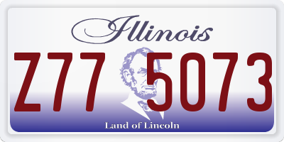 IL license plate Z775073