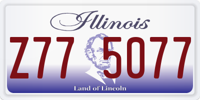 IL license plate Z775077