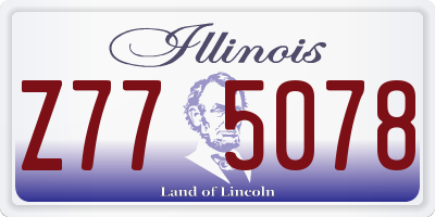 IL license plate Z775078