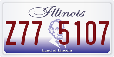IL license plate Z775107