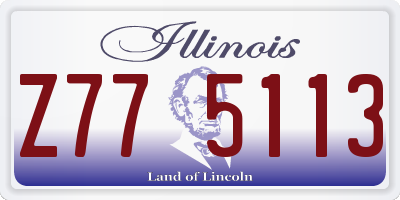 IL license plate Z775113