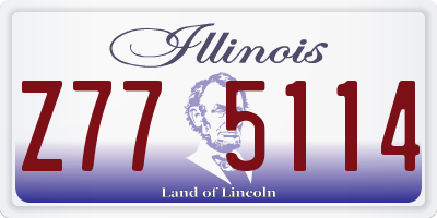 IL license plate Z775114
