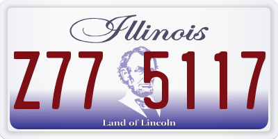IL license plate Z775117