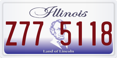 IL license plate Z775118