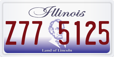IL license plate Z775125