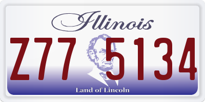 IL license plate Z775134