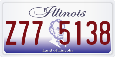 IL license plate Z775138