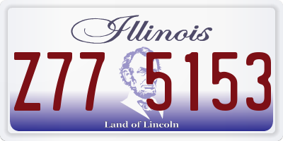 IL license plate Z775153
