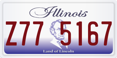 IL license plate Z775167