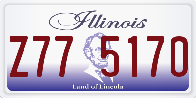IL license plate Z775170