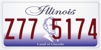IL license plate Z775174