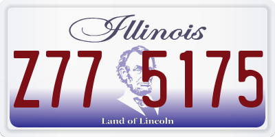 IL license plate Z775175