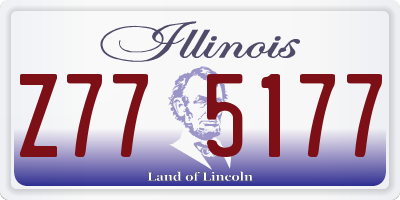 IL license plate Z775177