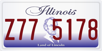 IL license plate Z775178