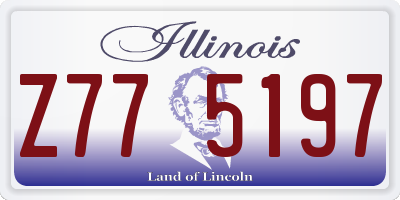 IL license plate Z775197