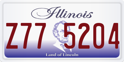 IL license plate Z775204