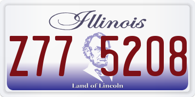 IL license plate Z775208