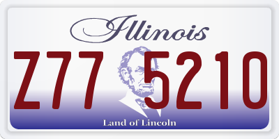 IL license plate Z775210