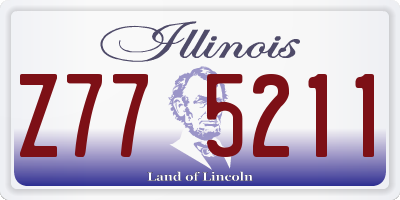 IL license plate Z775211