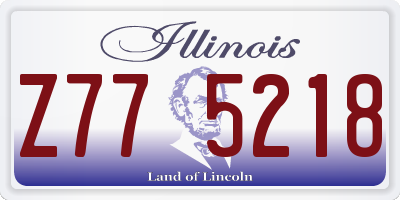 IL license plate Z775218