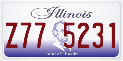 IL license plate Z775231