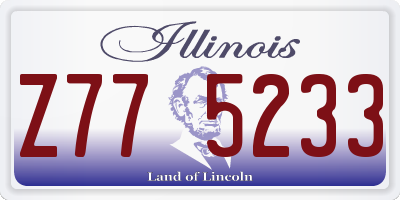 IL license plate Z775233