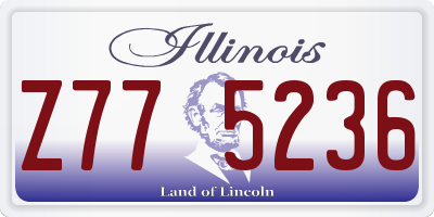 IL license plate Z775236
