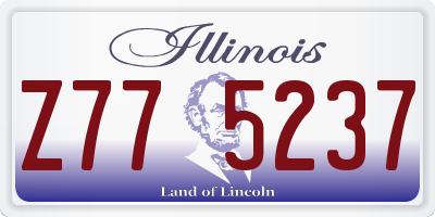 IL license plate Z775237