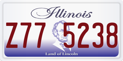 IL license plate Z775238