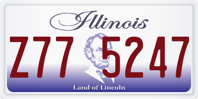 IL license plate Z775247