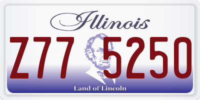 IL license plate Z775250