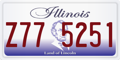 IL license plate Z775251