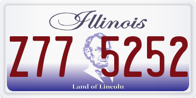 IL license plate Z775252