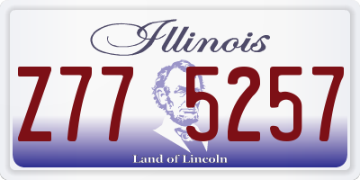 IL license plate Z775257