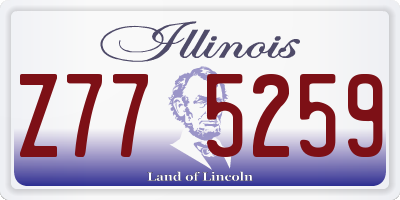 IL license plate Z775259
