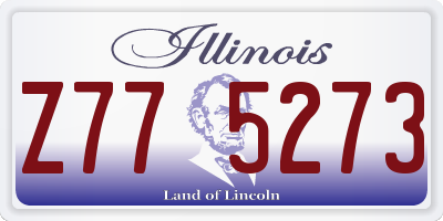 IL license plate Z775273