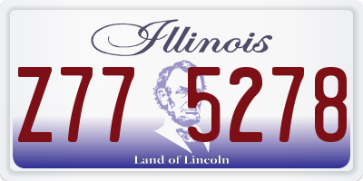 IL license plate Z775278