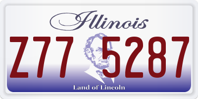IL license plate Z775287