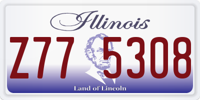 IL license plate Z775308