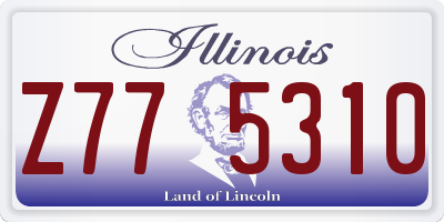 IL license plate Z775310