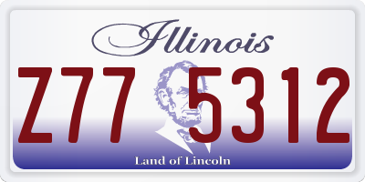 IL license plate Z775312